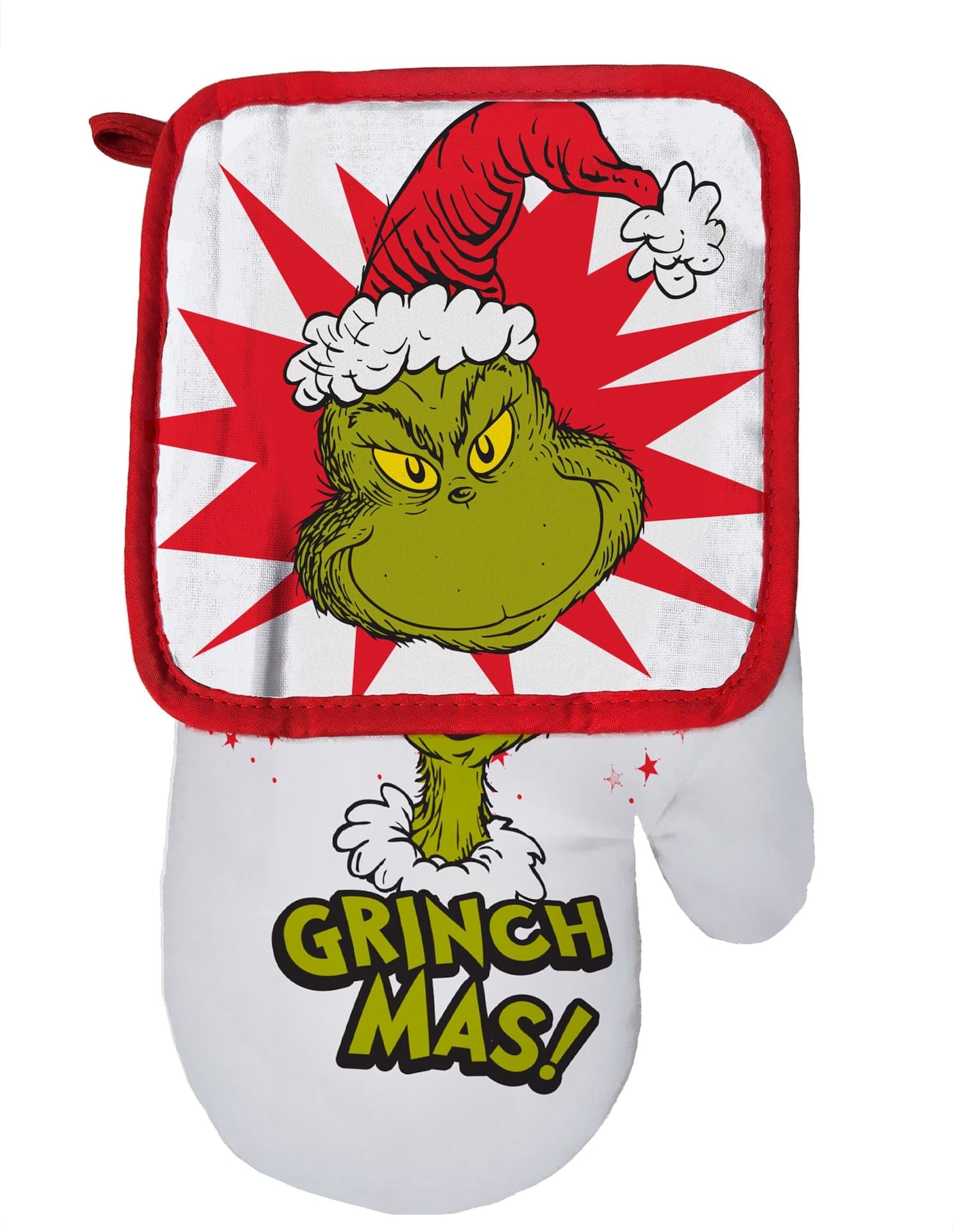 Dr. Seuss Grinch-Themed Oven Mitt and Pot Holder Set