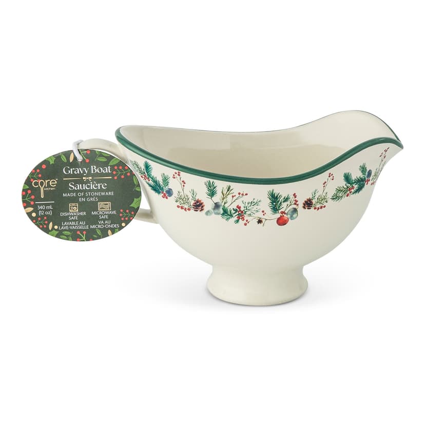 Core Home Winter Berry Gravy Boat, 9.9-cm, Dishwasher Safe