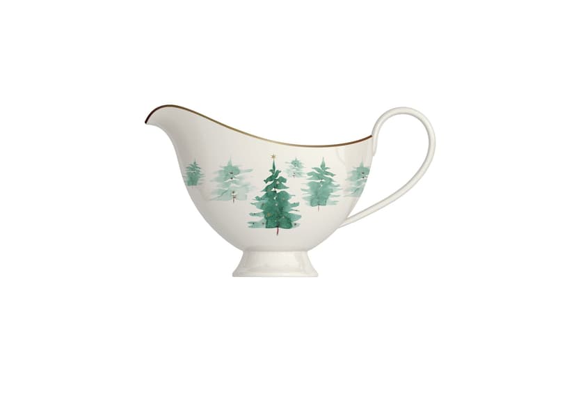 Ivy & Co 500-mL Mica Gold Porcelain Winter Tree Gravy Boat