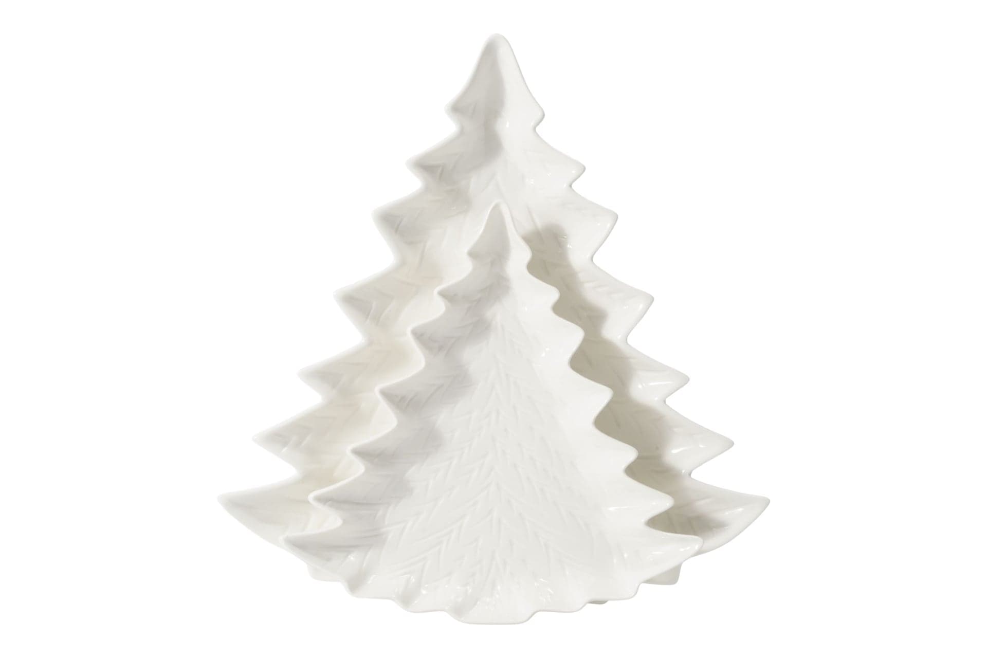 Ivy & Co Embossed Porcelain Tree Serving Plates, 2-pk