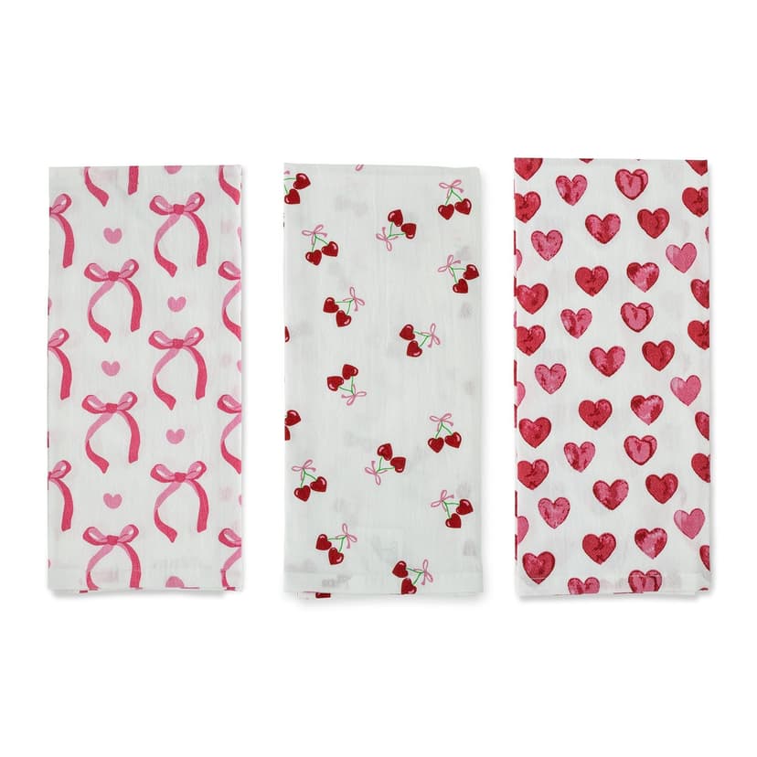Core Home Seasonal Crinkle Cotton Tea Towel, 3-pk