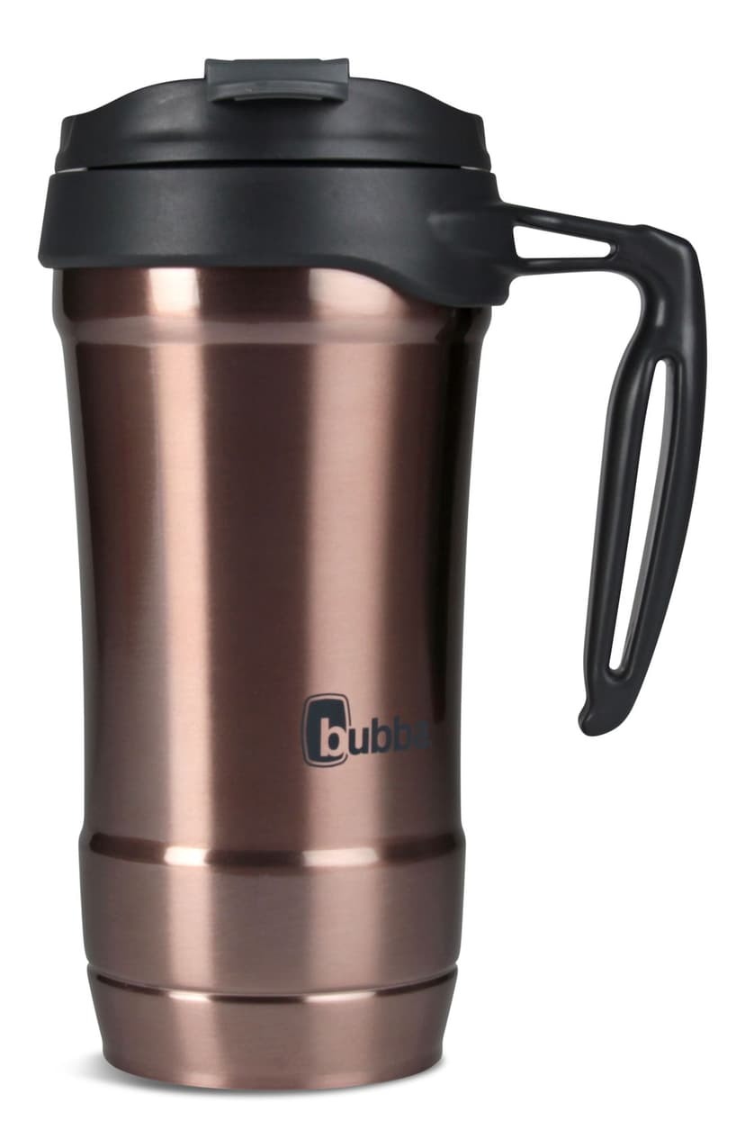 bubba Hero Stainless Steel Insulated Travel Mug with Handle, Rubberized Licorice, 18 oz