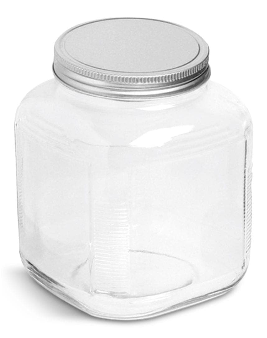 Anchor Hocking Cracker Jar, with Silver Lid, 1-Gal, Clear & Durable Glass