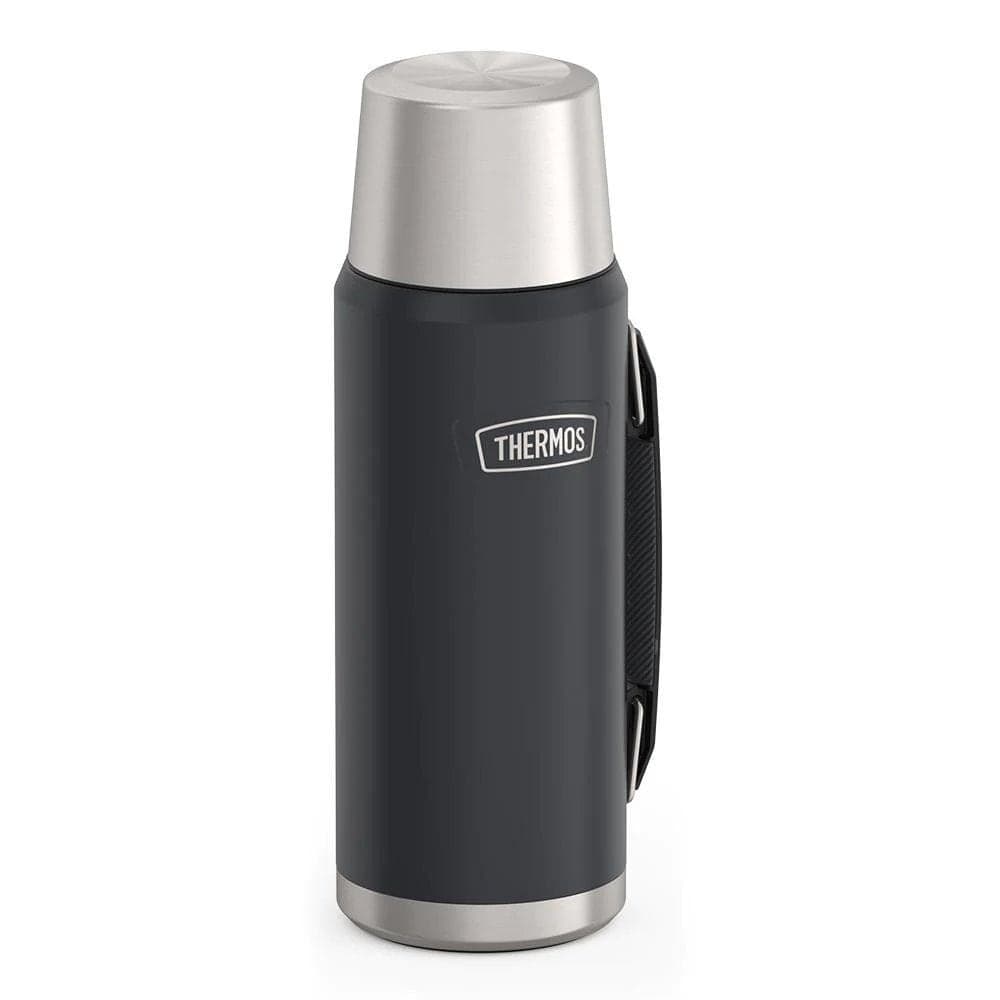 Thermos Vacuum Insulated Stainless Steel Portable Travel Beverage Bottle, 1.2-L, Black, for Hot/Cold Beverages