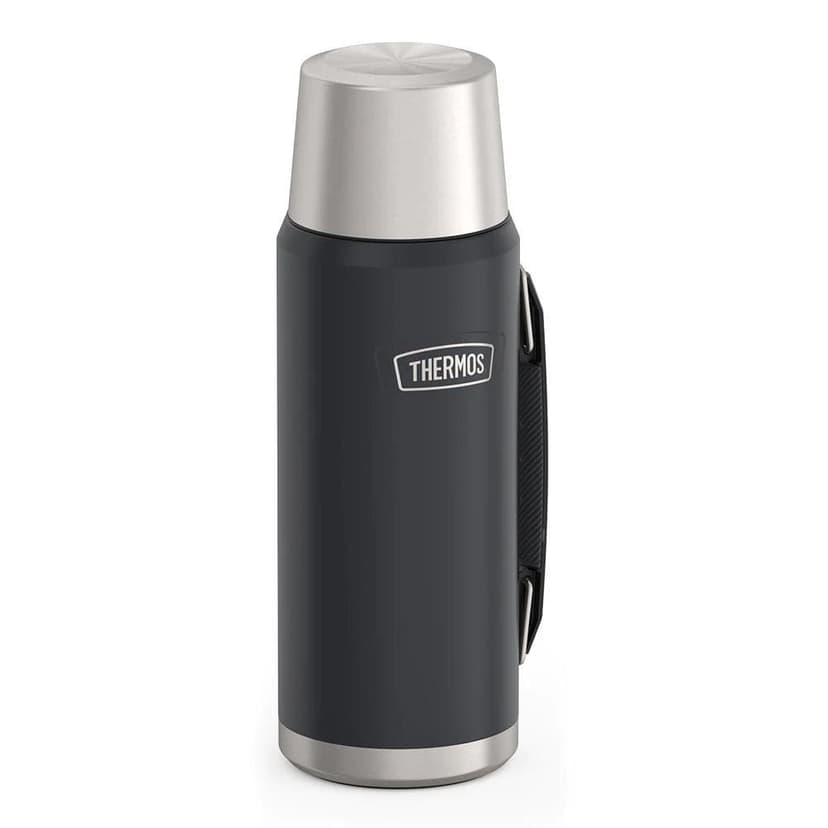 Thermos Vacuum Insulated Stainless Steel Portable Travel Beverage Bottle, 1.2-L, Black, for Hot/Cold Beverages