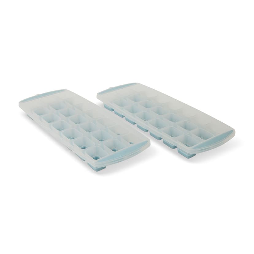 Manna Easy Release Pop-Out Square Ice Cube Trays, Blue, 2-pk, Dishwasher Safe