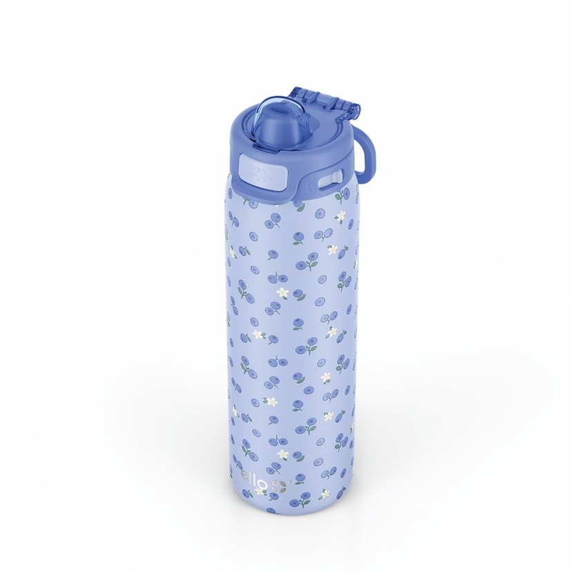 Ello Stainless Steel Bottle, 22-oz, Blueberry (Blue)