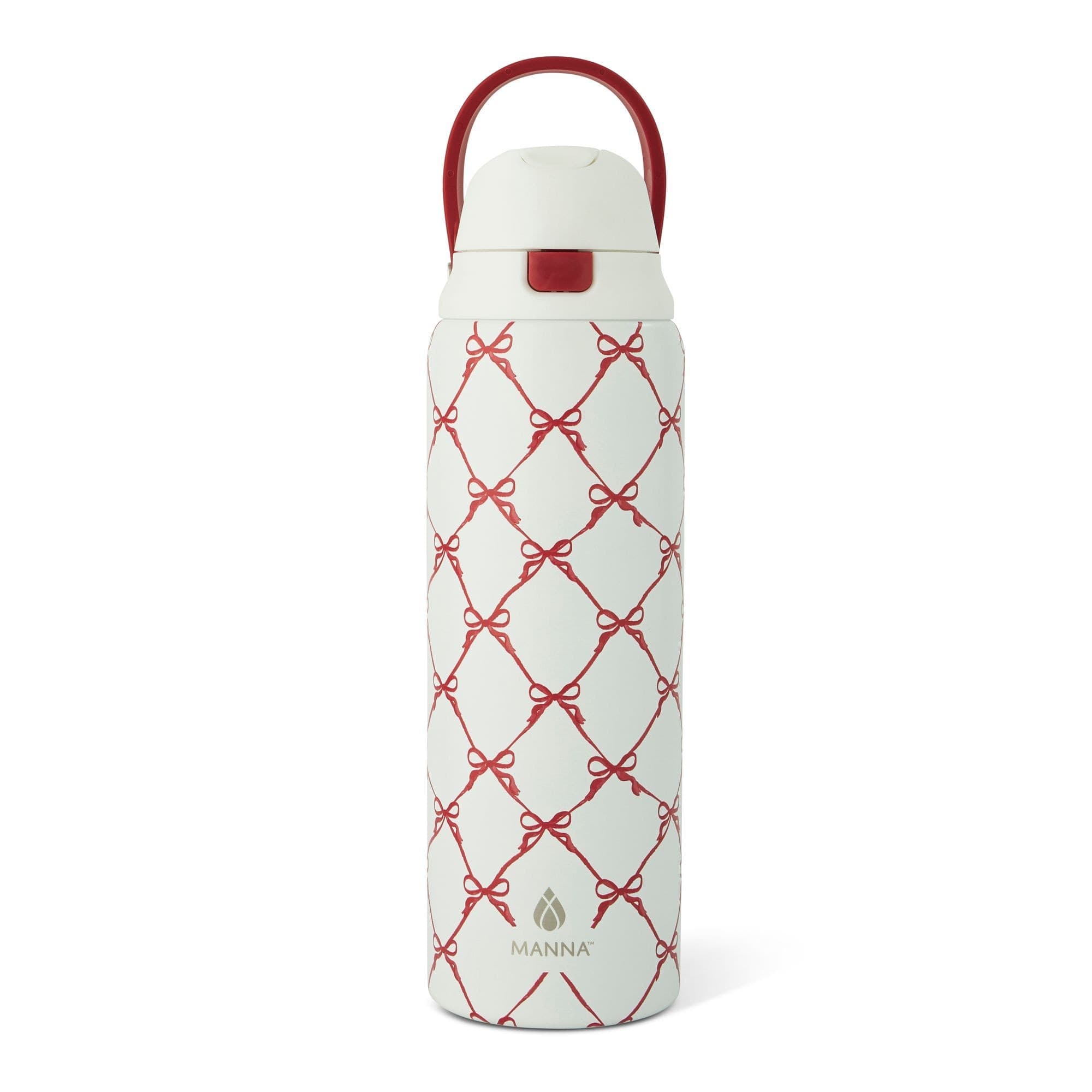 Manna Hydra 946-mL Stainless Steel Bottle with Bows Design