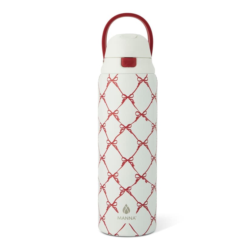 Manna Hydra 946-mL Stainless Steel Bottle with Bows Design