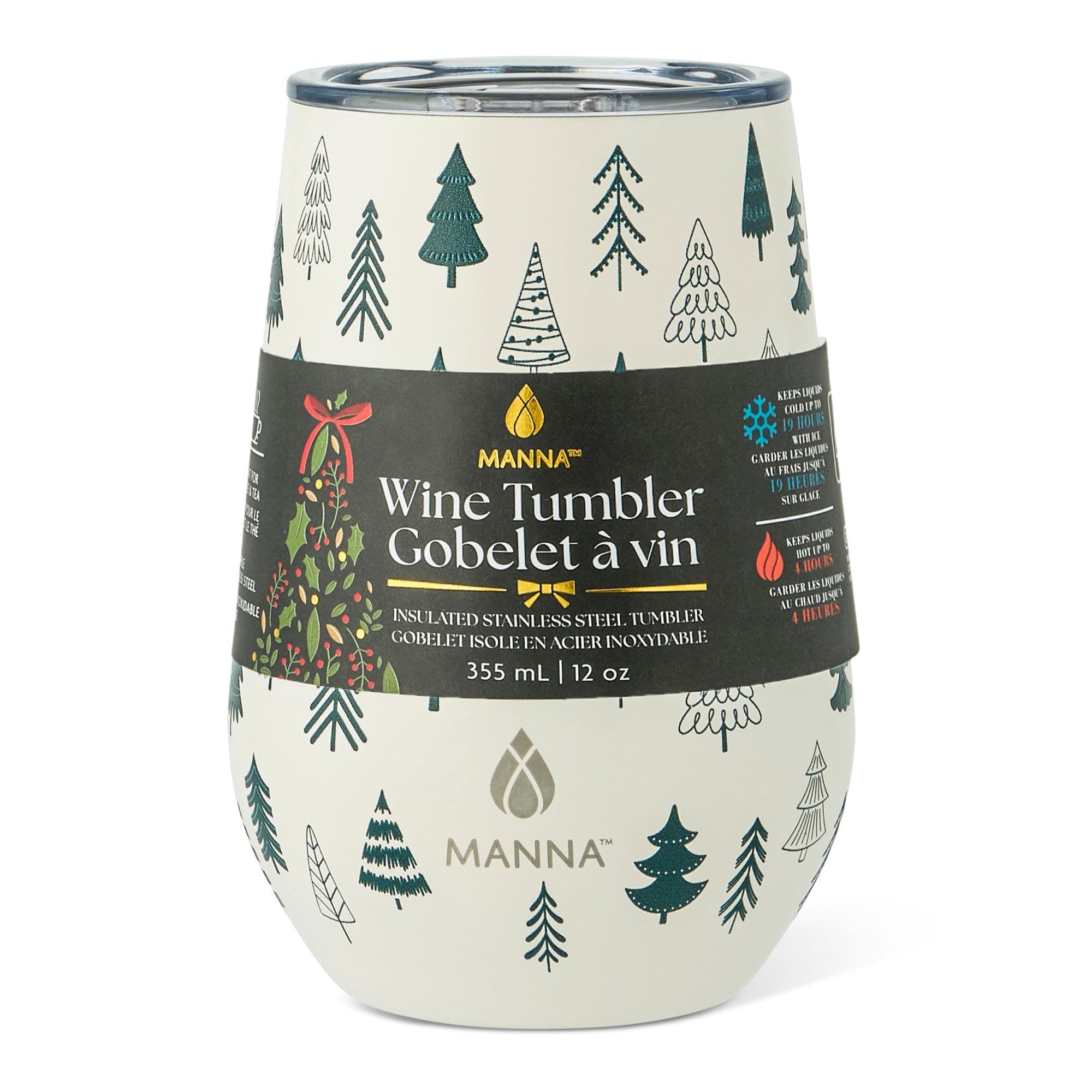 Manna 354-mL Insulated Wine Tumblers, 2-pk, Various Designs