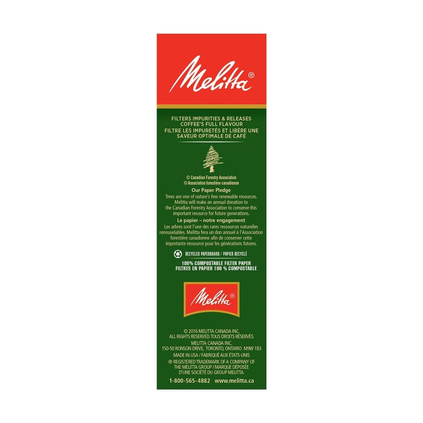 Melitta All Natural Bamboo #2 Cone Coffee Filters, 80-pk