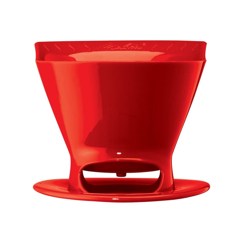 Melitta Ready Set Joe Single Cup Pour Over Coffee Brewer Maker, Portable, Red