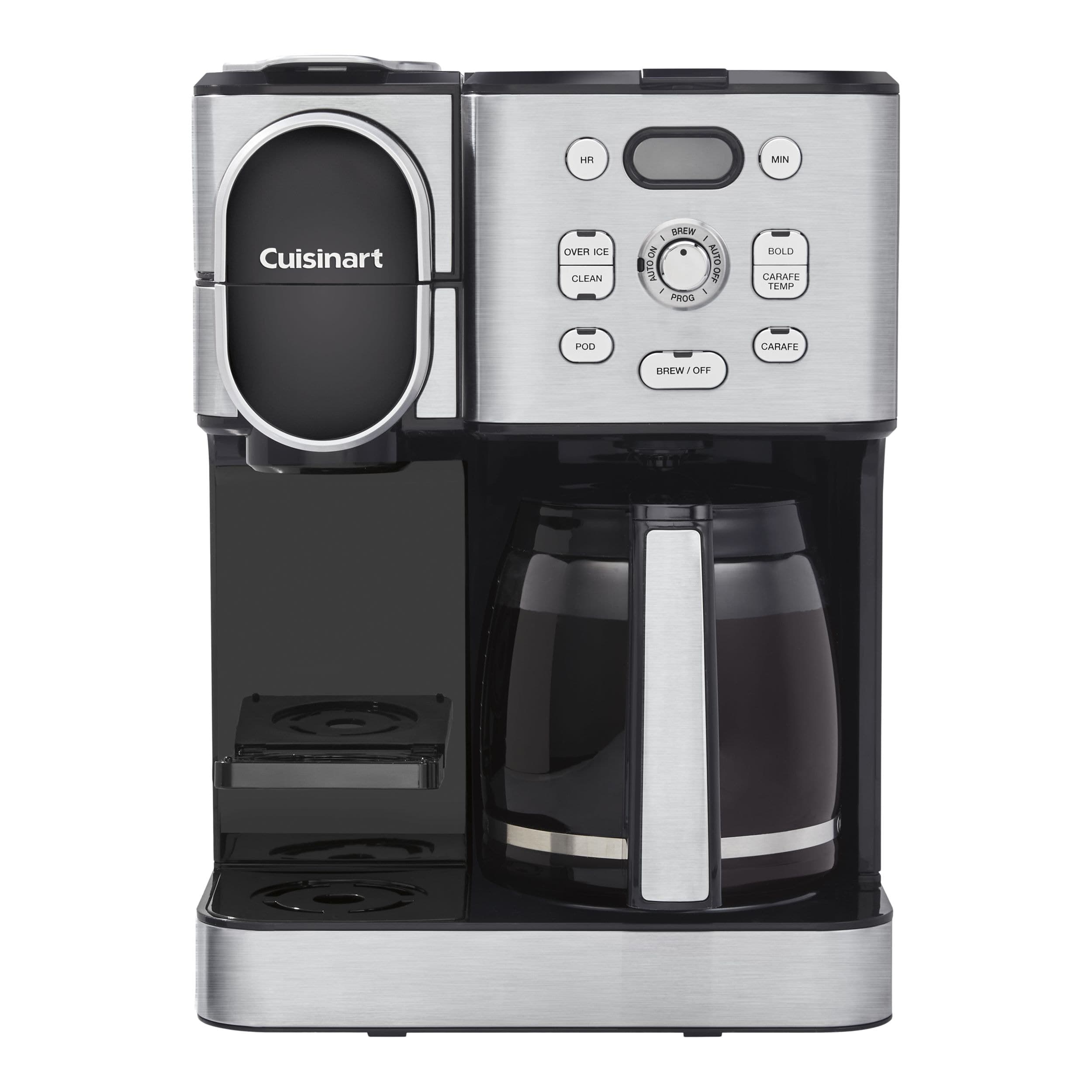 Cuisinart Programmable Single Serve Drip Coffee Maker with HomeBarista Reusable Filter Cup, Silver
