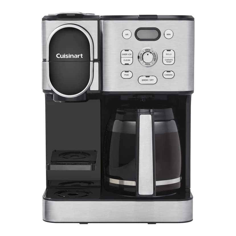 Cuisinart Programmable Single Serve Drip Coffee Maker with HomeBarista Reusable Filter Cup, Silver