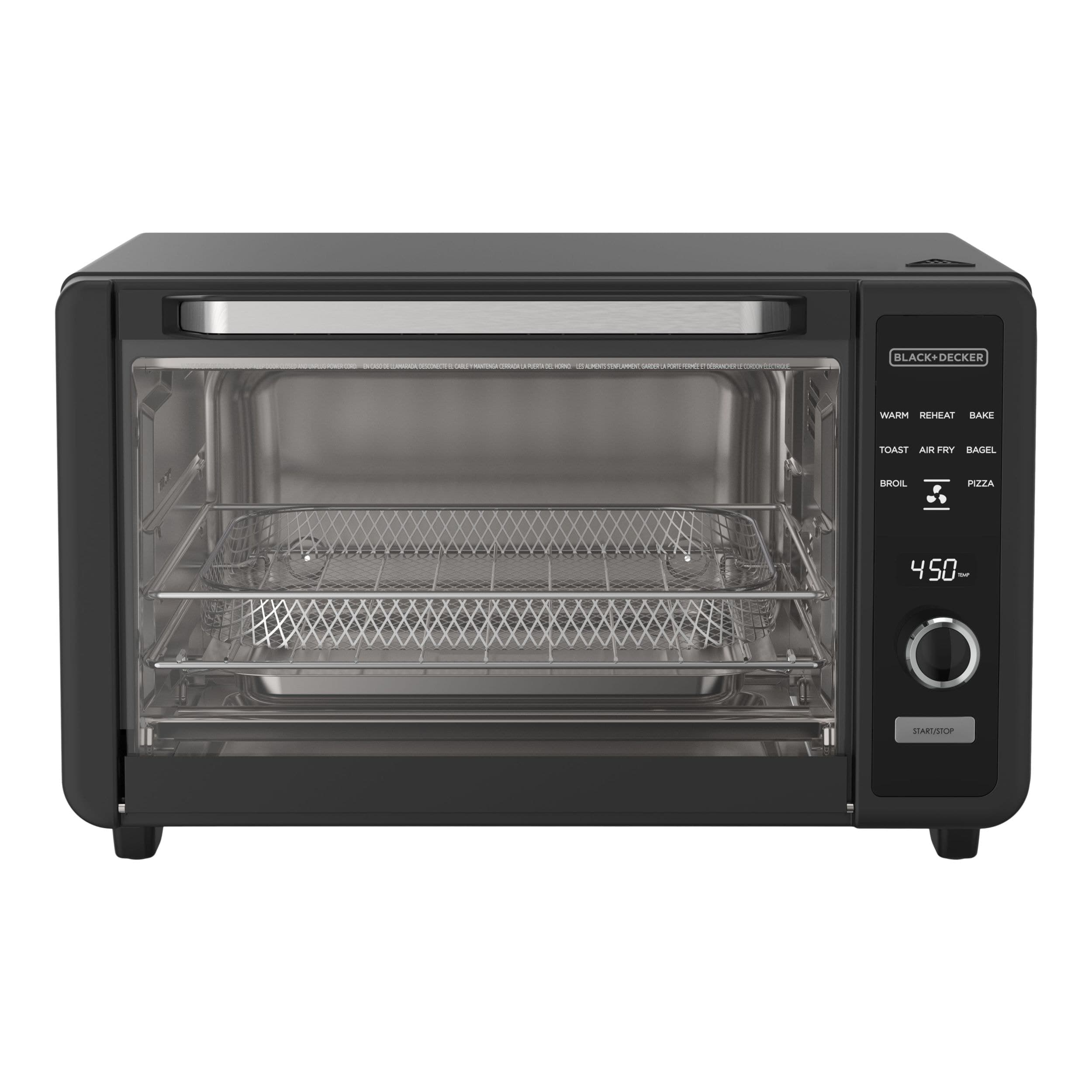 Black & Decker 8-in-1 Digital Countertop Convection Toaster Oven with Air Fry, 6-Slices