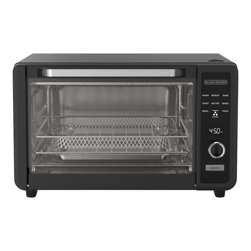 Black & Decker 8-in-1 Digital Countertop Convection Toaster Oven with Air Fry, 6-Slices
