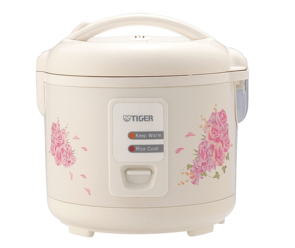Tiger Non-Stick Rice Cooker & Steamer, White, 5.5 Cups