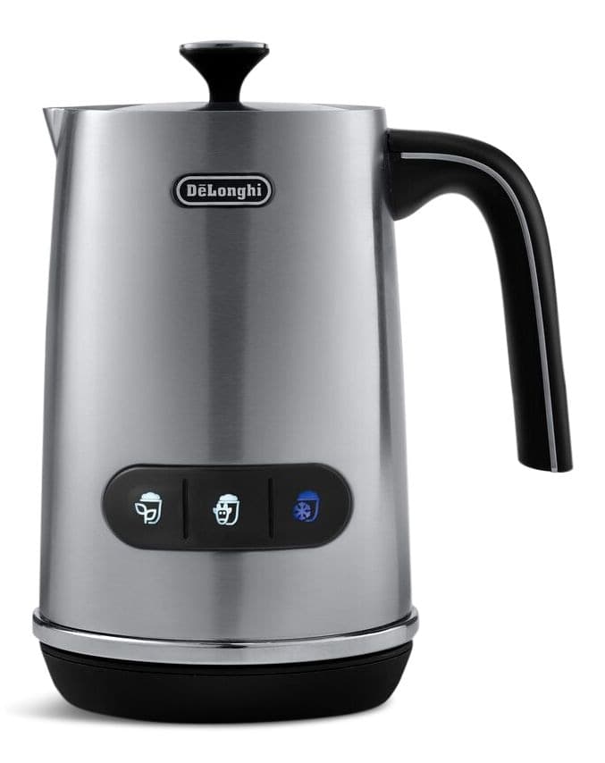 De'Longhi Stainless Steel Milk Frother with Ergonomic Handle