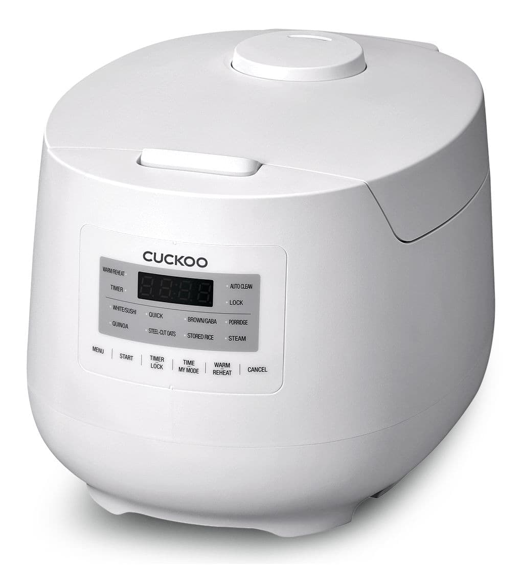 Cuckoo Rice Cooker with Steam Sterilization, 6-Cup, White