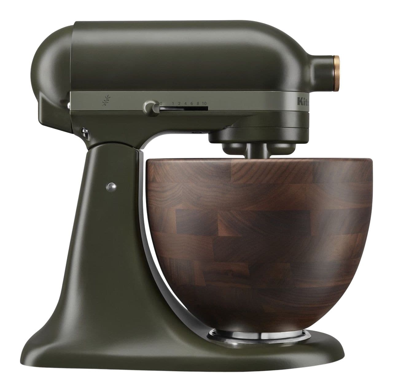 KITCHENAID Stand Mixer with Wooden Bowl, Evergreen