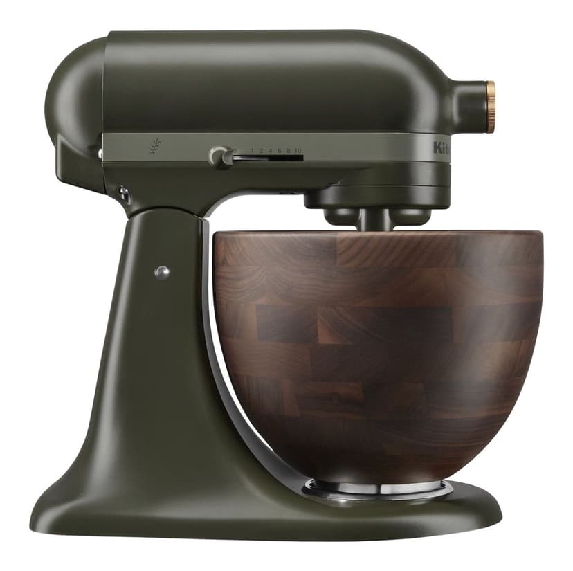 KITCHENAID Stand Mixer with Wooden Bowl, Evergreen