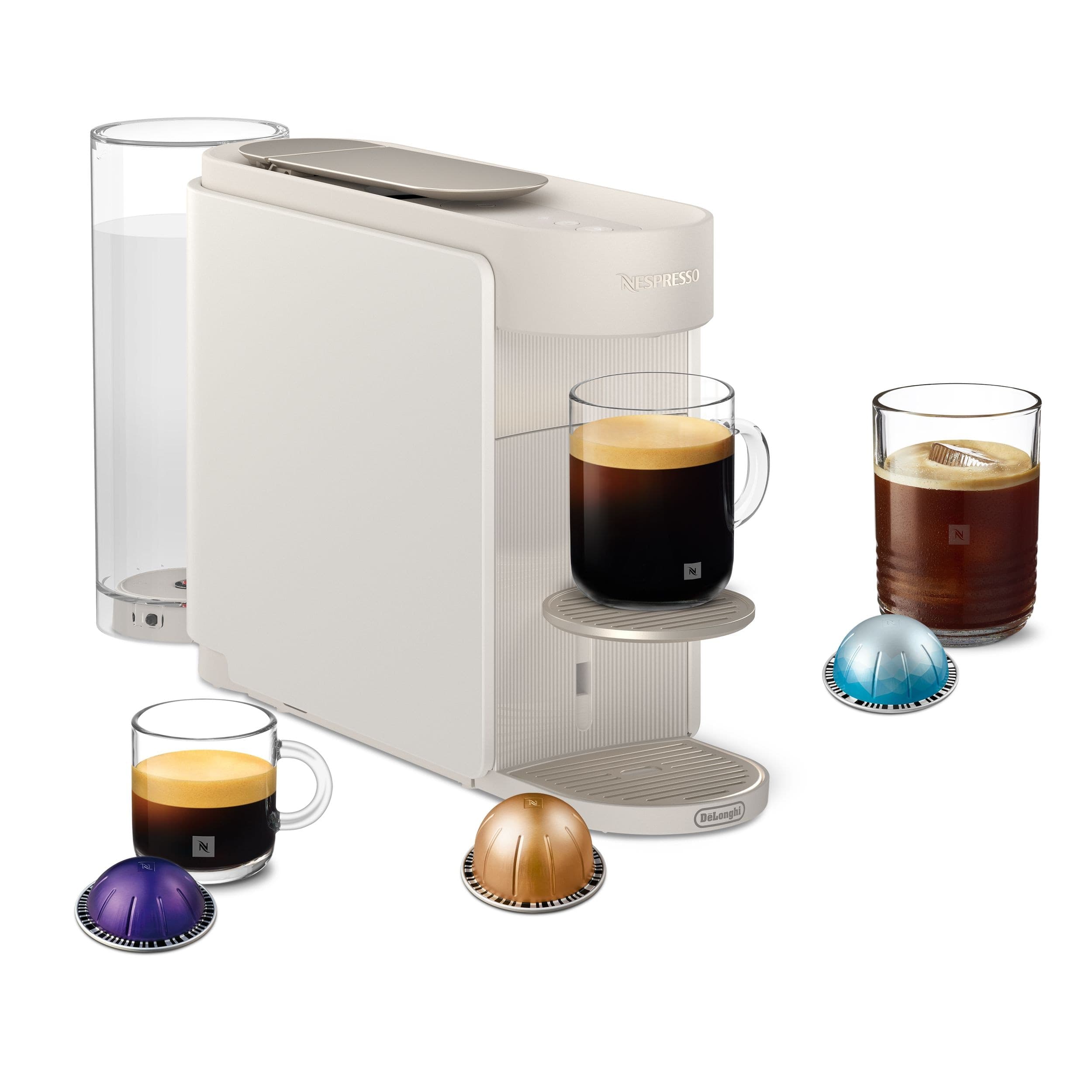 Nespresso Vertuo Up Coffee Machine, Customizable Settings, Pearl White