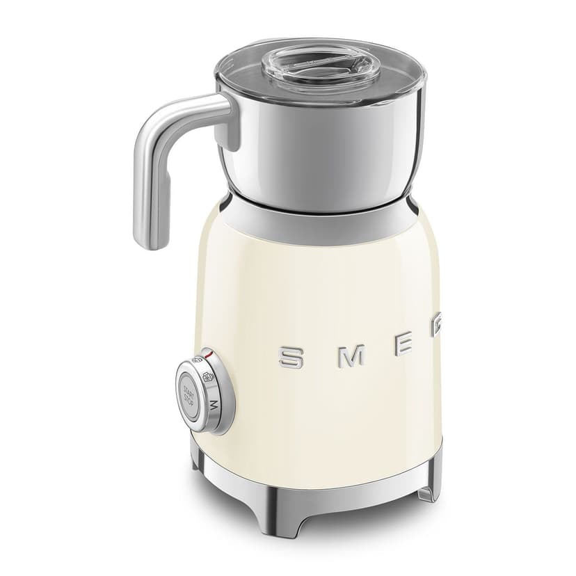 SMEG BPA-Free Electric Milk Frother with 2 Discs, Cream