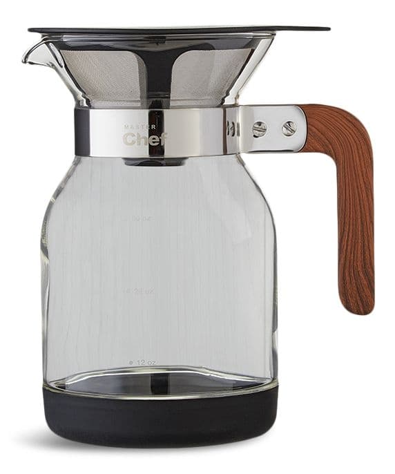 MASTER Chef 5-Cup Glass Pour Over Coffee Maker with Removeable Filter Basket