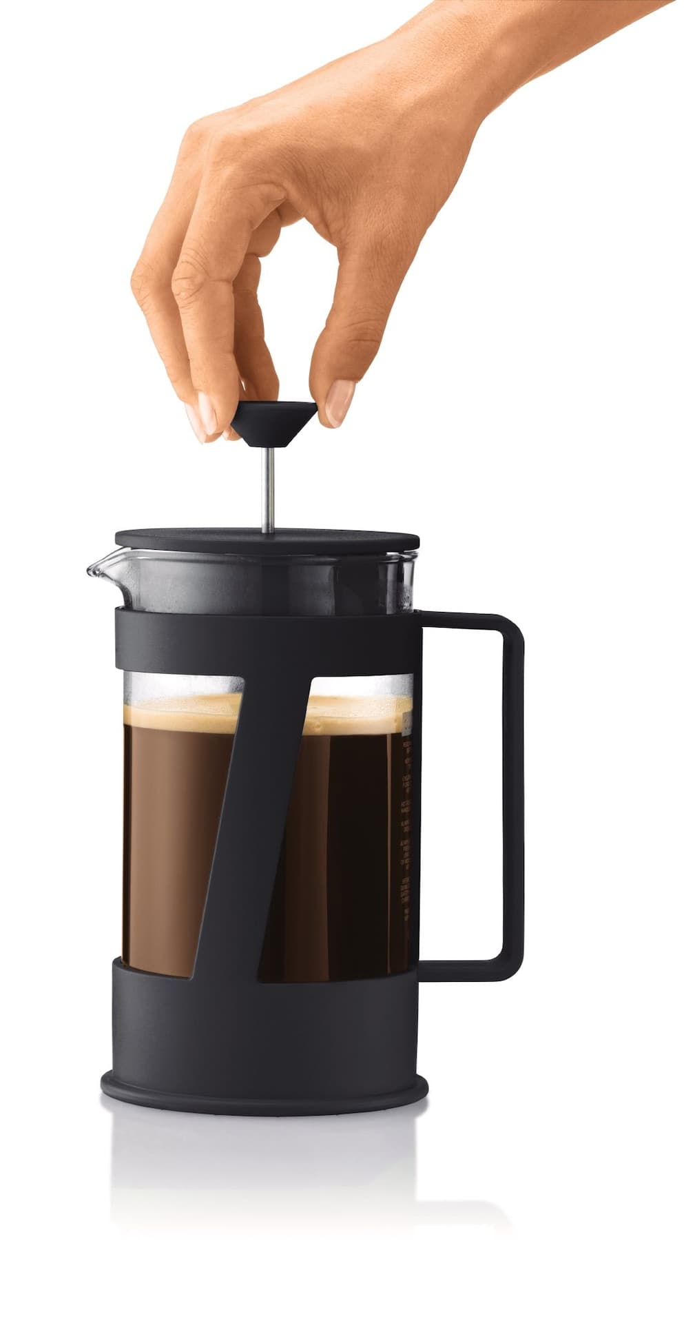 Bodum Crema 8-Cup Glass & Plastic French Press Coffee Maker, Black