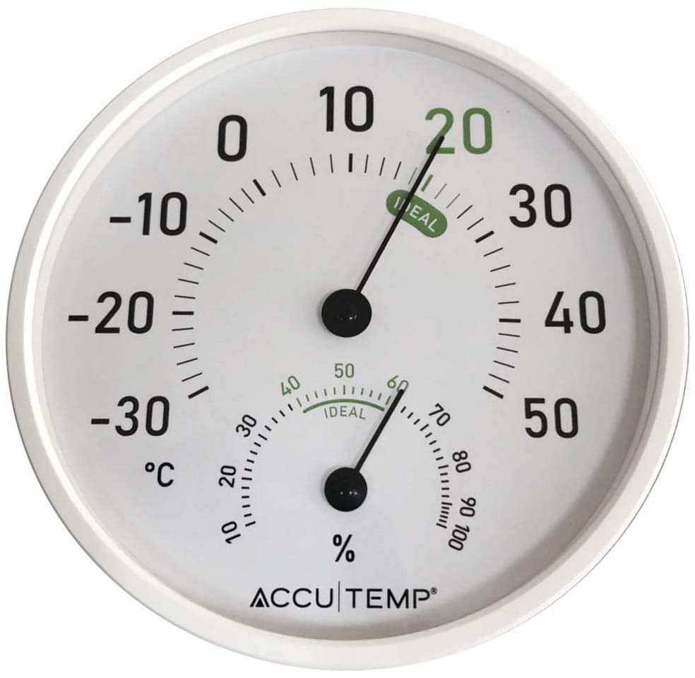 Accutemp Analog Thermometer Hygrometer, 5-in