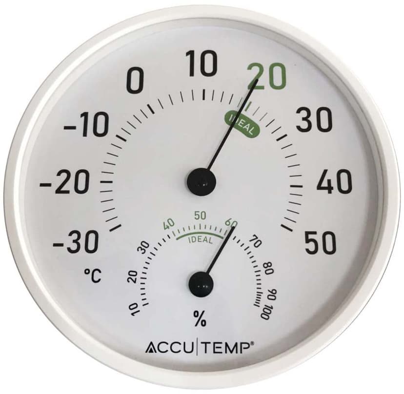Accutemp Analog Thermometer Hygrometer, 5-in