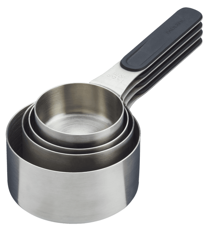 PADERNO Stainless Steel Measuring Cups with Magnetic Handle, 4-pc