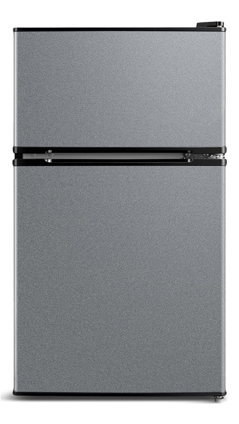 Vida by PADERNO 2-Door Stainless Steel Look Fridge, 3.1 Cu-Ft