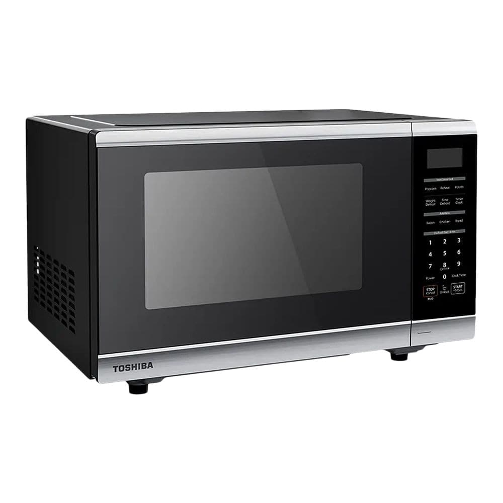 Toshiba Countertop Microwave, 1100 W, Stainless Steel Smart Sensor, 1.3-cu-ft