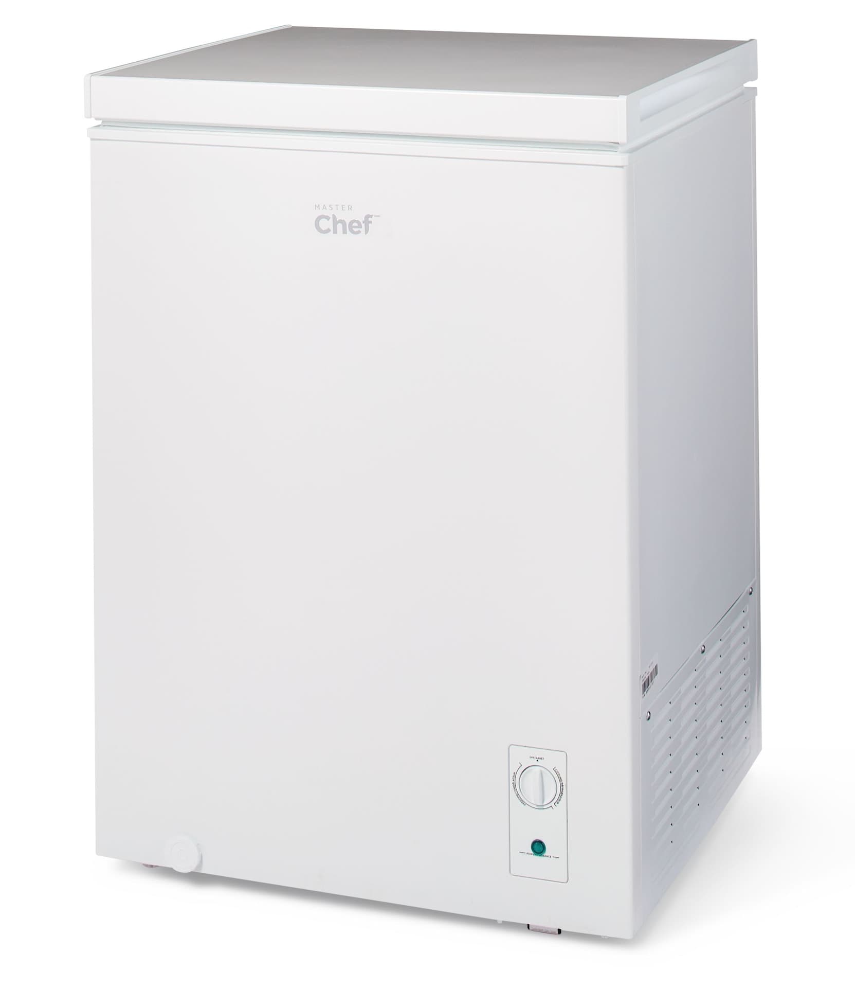 Master Chef Chest Freezer with Adjustable Thermostat for Dorms/Bedroom, White, 5.0-cu.ft