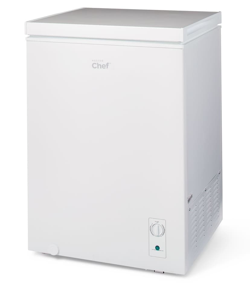 Master Chef Chest Freezer with Adjustable Thermostat for Dorms/Bedroom, White, 5.0-cu.ft
