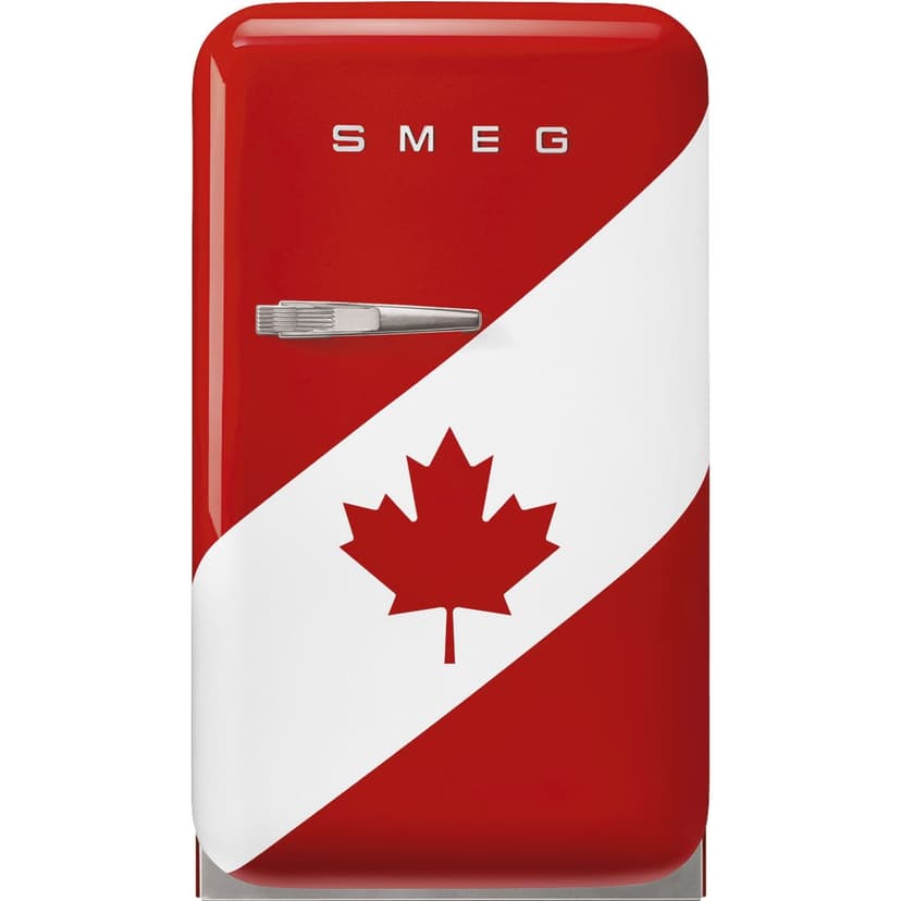 SMEG Fab5 Retro Mini Fridge Right Hinge, Canada Flag