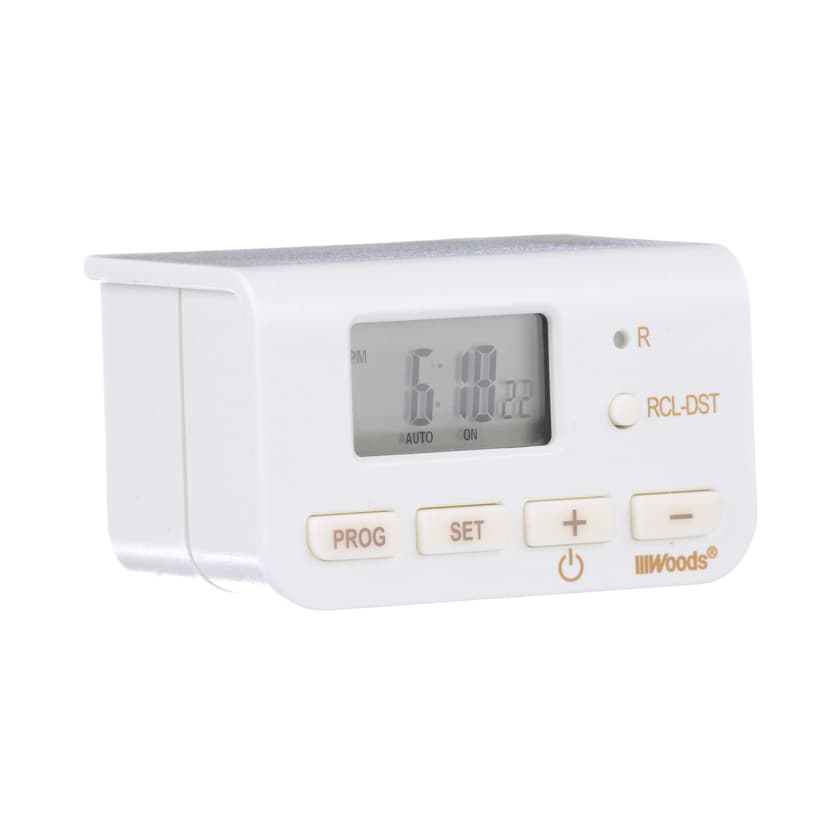 Indoor Digital Daily Lamp Plug-in Timer, Slim Design, White