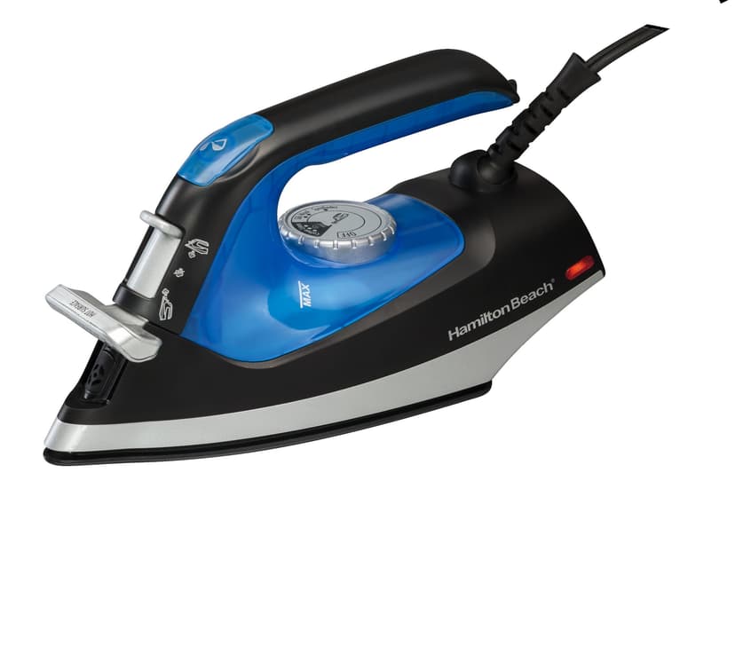Hamilton Beach 1200W 2 in 1 Steam Iron and Clothes Steamer, Blue/Black
