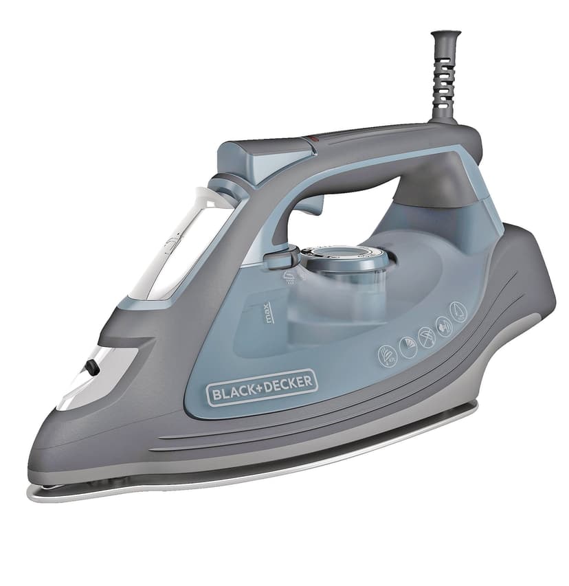 Black & Decker 1500W Steam Iron with Auto Shutoff, Grey/Green