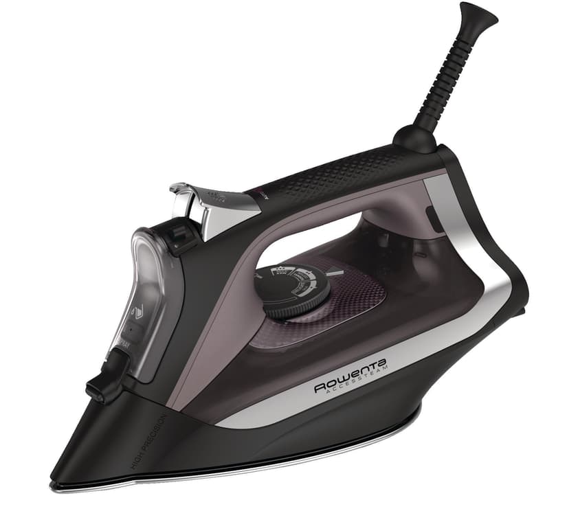 Rowenta 1700W Compact Steam Iron with Stainless Steel Soleplate and Auto Shutoff, Brown/Black
