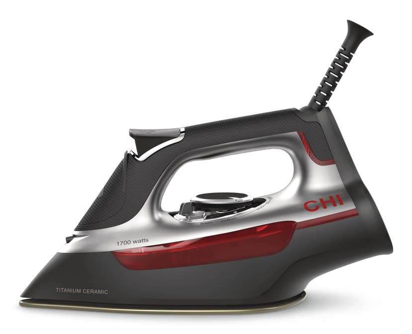CHI Professional 1700W Steam Iron, Red/Black