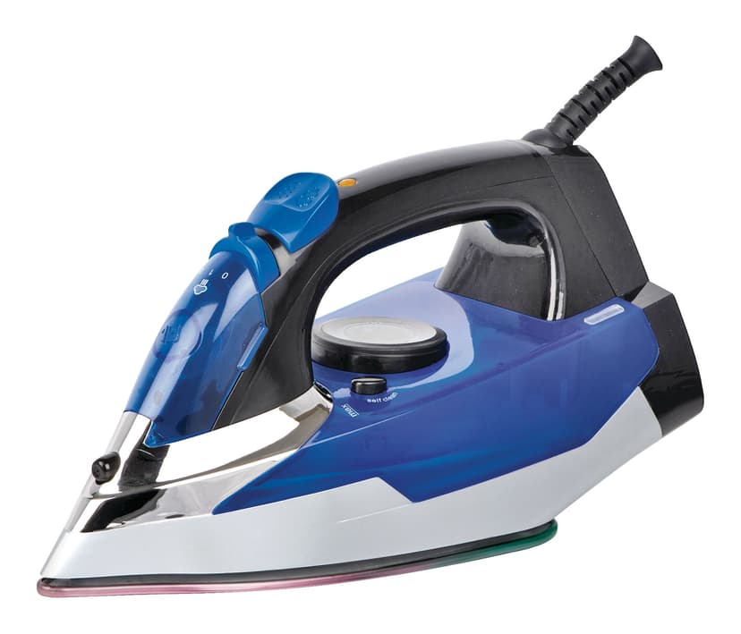 Conair 1550W Extreme Steam Super Steam Iron with Nano Titanium Soleplate and Auto Shutoff, Blue/Black