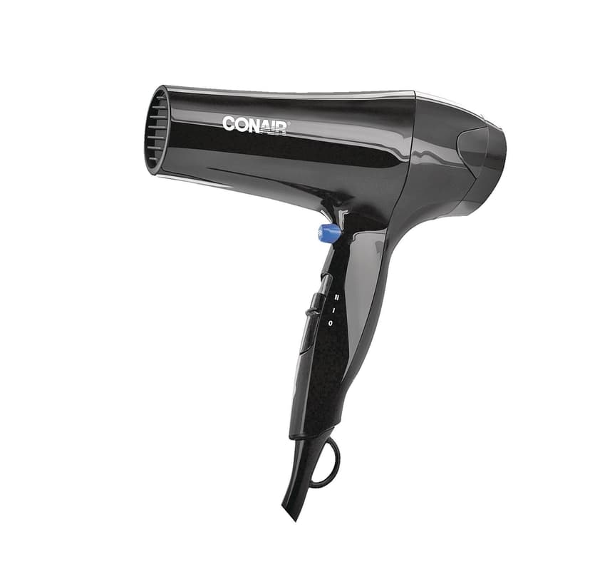 Conair 1875W Full-Size 2-Speed Ceramic Hair Dryer with Diffuser & Concentrator, Black