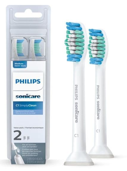 Philips Sonicare Simply Clean Toothbrush Replacement Heads, 2-pc