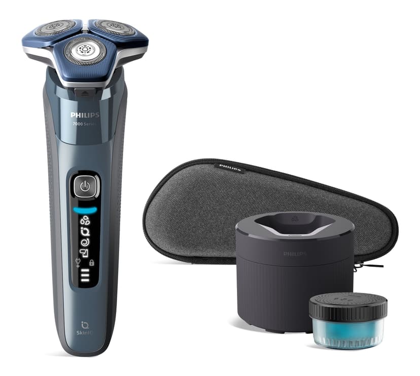 Philips Series 7000 Dry/Wet Shaver, Waterproof, Smart Adjusting Technology, Blue