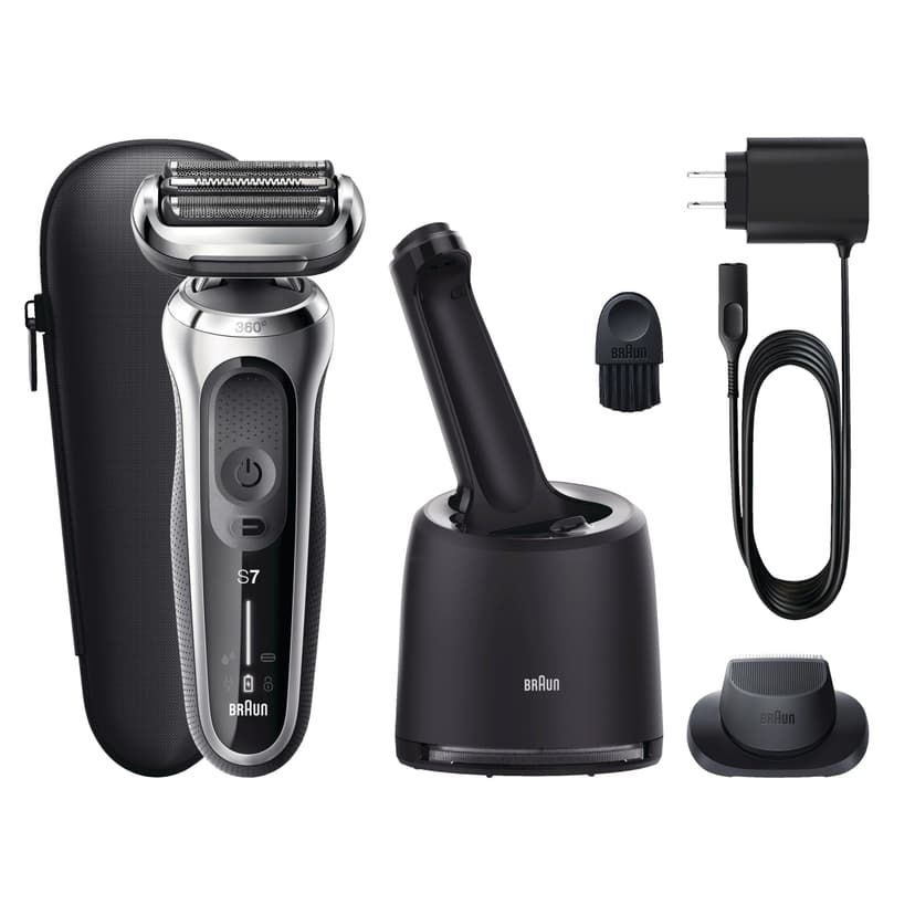 Braun Series 7: 7071cc Wet & Dry Flex Electric Razor/Foil Shaver with Precision Trimmer, Waterproof, Metallic Colour