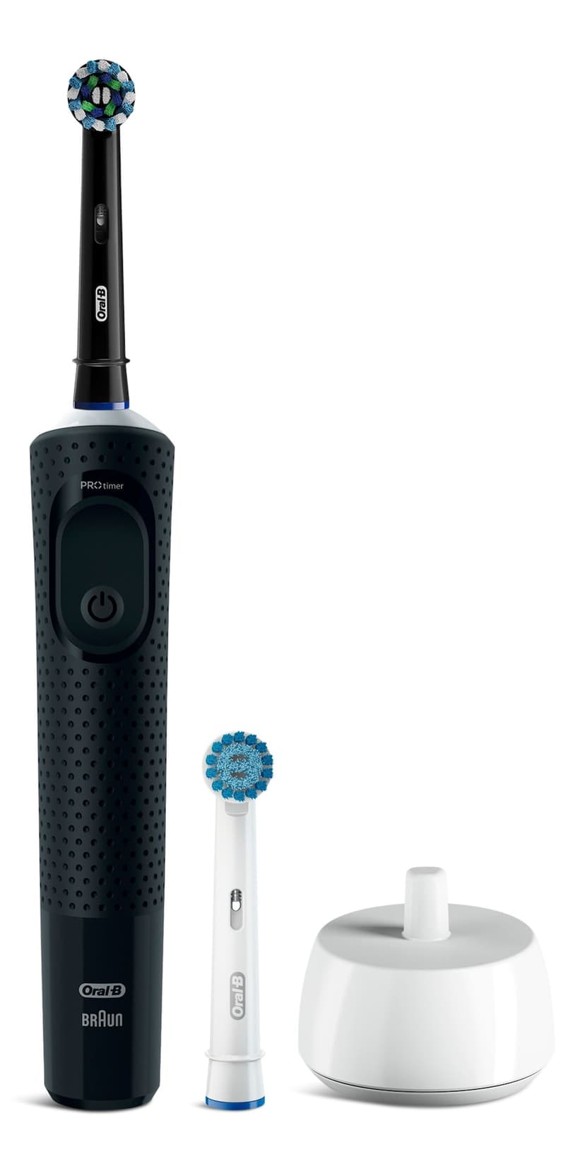 Oral-B Pro 500+ Rechargeable Electric Toothbrush with CrossAction Brush Head, 3 Brushing Modes, Black
