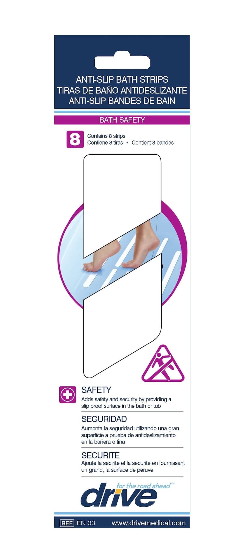 Drive Medical Tub and Stair Safety Treads, 8-pk