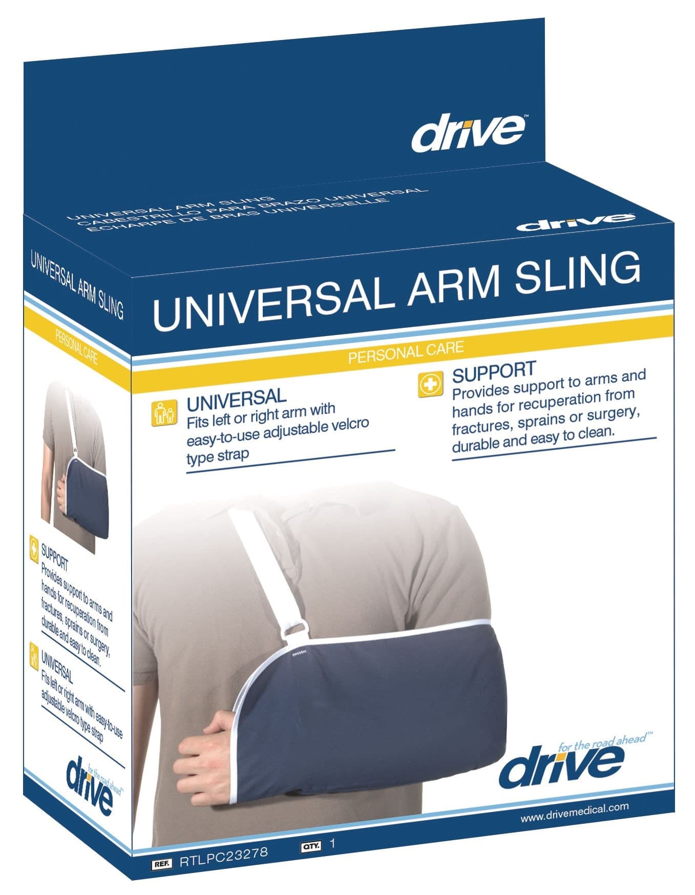 Drive Medical RTLPC23278 Universal Arm Sling, Blue